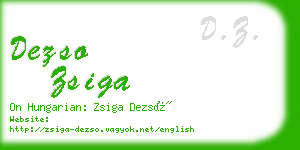 dezso zsiga business card